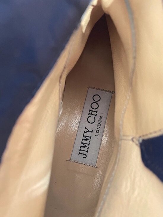 Jimmy Choo Blue Suede Leather Boots, 36.5 / 6 - Picture 4 of 4